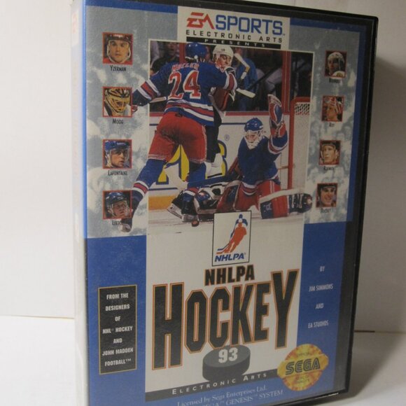 1992 Sega Genesis System Video Game: NHLPA Hockey '93 - Complete with Case - Picture 1 of 4